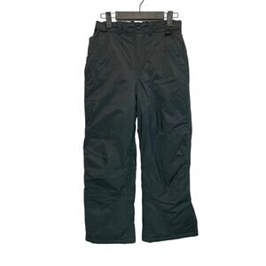 L.L. Bean Adjustable Waist Ankle Zip Snow Ski Pants Youth Sz 12 Black Lined